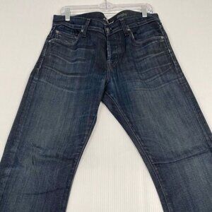7 For All Mankind Men's Blue Jeans Size 33 Blue Rhigby Stretch.Buttons USA